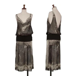 Jean Paul GAULTIER FEMME Collage Printed Mesh Cami Dress Size M(K-159753) - Picture 1 of 12