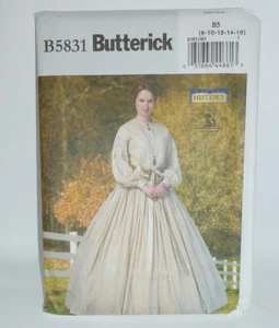 Bürgerkrieg viktorianisches bescheidenes Kleid Kostüm Butterick Schnittmuster 8-16 LARP - Bild 1 von 4