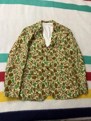 Chaqueta Blazer Jachs New York Segunda Guerra Mundial Piel de Rana HBT Estilo Camuflaje XL 23x32 Espiga Foto 1 de 4