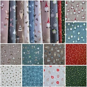 Weihnachtsstoffe 100% Baumwolle Cretonne Stoffe Weihnachten Motive Tischdeko - Bild 1 von 21