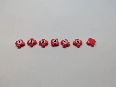 Clue The Great Museum Caper Board Game Replacement Parts 7 Red Tile Only Pieces - Image 1 of 2