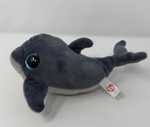 Ty Beanie Boos Echo der Delfin 6 Zoll Plüschtier von 2017 grau Stofftier - Bild 1 von 5