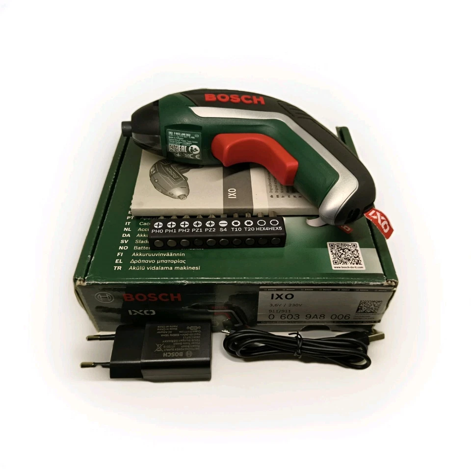 Bosch IXO Akkuschrauber 3.6V 230V Set mit Bits & Ladegerät – Originalverpackt - Bild 1 von 1