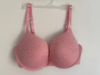 XHILARATION 36D Perfect Camiseta Pushup Acolchada Con Aros Convertible Rosa Sujetador Foto 1 de 4