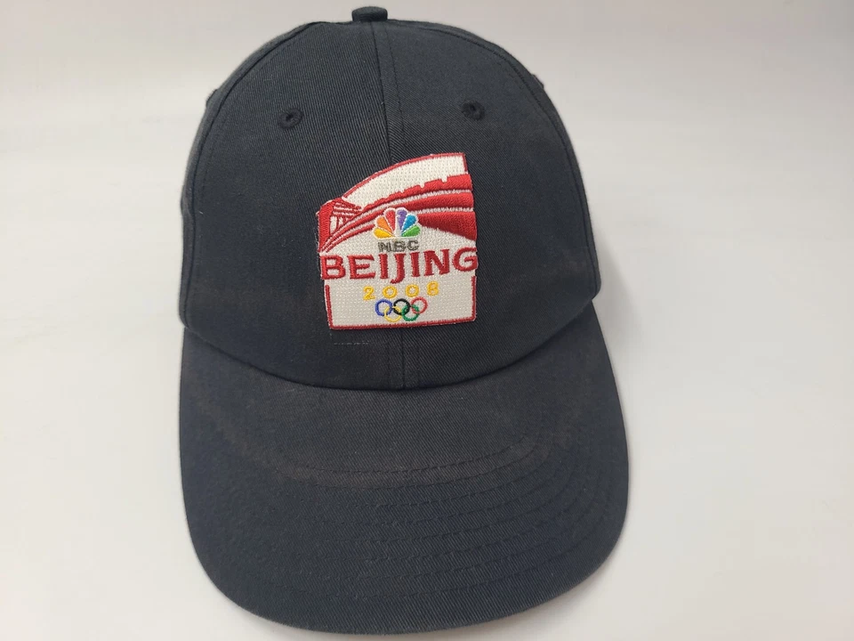 2008 Juegos Olímpicos de Beijing NBC Nike Golf Correa Ajustable Gorra Hombres Mujeres Negro Foto 1 de 4