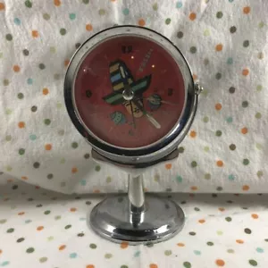 FOR PARTS Vintage Retro Fossil Sombrero Man Alarm Clock on Pedestal Stand - Picture 1 of 5