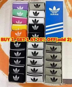 Paquete de 5 pares de calcetines informales de tubo medio de algodón Adidas envío rápido - Imagen 1 de 7