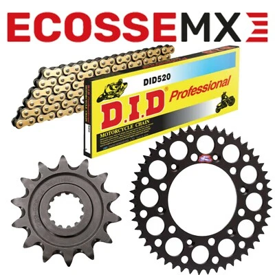 DID RENTHAL Kit pignone Renthal nero catena G/B oro KTM SX250 92-22 DID motocross