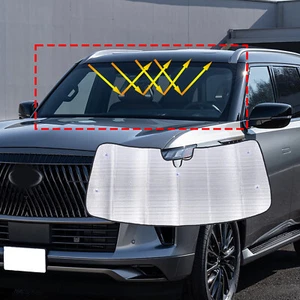Foldable Car Front Windshield Sunshade UV Block Visor Kit For Infiniti QX80 - Picture 1 of 6
