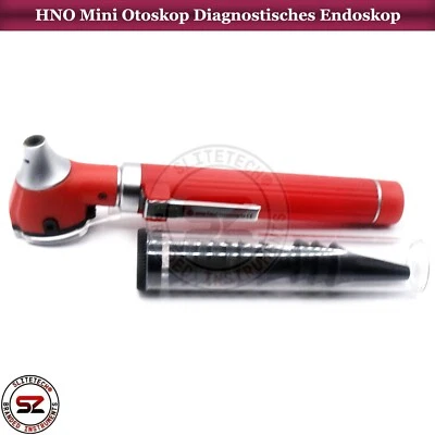 ENT Otoskop Ear Scope Otoskop mit LED Licht Speculum Tips Größe HNO Rot - Bild 1 von 4