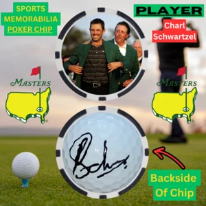 2011 Masters Winner Charl Schwartzel Poker Chip With Signature - Picture 1 of 2
