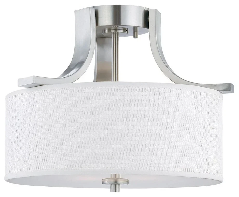 Thomas Lighting SL860978 Pendenza Flush Mount Brushed Nickel with White - Image 1 of 1