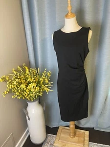 Kenneth Cole Black Sleeveless Sheath Dress with White Zipper Size 12. Cocktail - Picture 1 of 4
