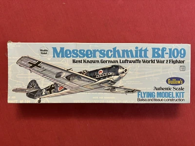 NEW  Guillows 1:30 Messerschmitt BF-109 16 1/2" Span Balsa Airplane Kit 505 - Image 1 of 4