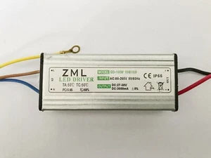 100W LED Driver Power Supply Waterproof 3000mA DC 27V - 38V For Floodlight DIY - Picture 1 of 1