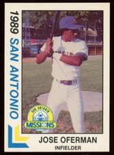 1989 Best Cards San Antonio Missions JOSE OFERMAN RC DODGERS