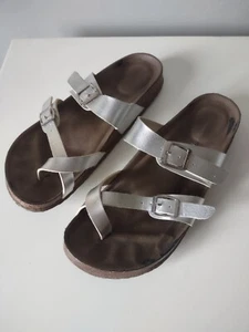 Madden Girl Silver Sandals Size 6.5/7 - Picture 1 of 10