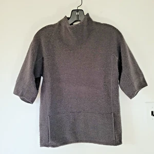 Calvin Klein Collection Wool & Angora Knit Structured Pouch Sweater Top Small - Picture 1 of 10