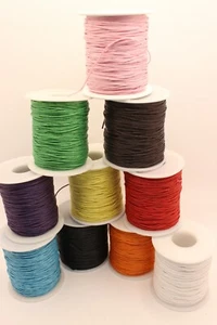 Jewellery Necklace Waxd Cotton Thread Cord, Various Colours. - 1mm x 1, 5,10m. - Picture 1 of 31