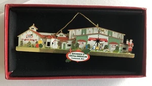 Bonner's Michigan Christmas Wonderland Farm Brass Die Cut Ornament - Picture 1 of 4