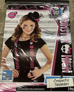 BRAND NEW Monster High Creeperific Suspenders Child Size Costume Accessory - Picture 1 of 2
