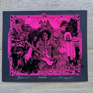 27 CLUB PINK HANDBILL PRINT - SIGNED EMEK JERMAINE ROGERS JUSTIN HAMPTON COBAIN - Picture 1 of 6