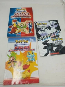 Lot Of 3 Pokemon Books kalos beginner's handbook Kalos Region Handbook & black x - Picture 1 of 2