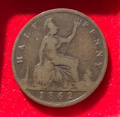 1862 Queen Victoria Half Penny • 5.59£