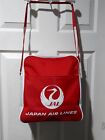 Vintage JAL Japan Airlines Shoulder Travel Carry on Vinyl Bag Japan Red 1960s