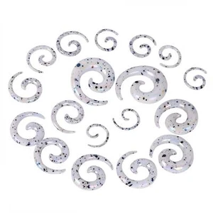14G-20MM Acrylic Pincher Tapers Stretching Kit Buffalo Spiral Crescent Expander - Picture 1 of 26
