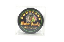 WHL Portland Winter Hawks 1996-1997 Hockey Puck Autographed With Display Case