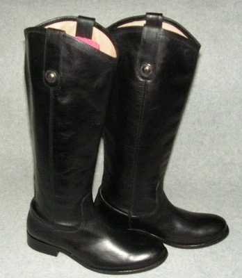Womens Melissa Button Riding  Leather Boots size 6.5 B   Black - Image 1 of 4