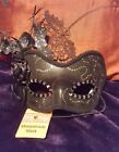 Halloween Masquerade Mask Black Lace & Silver & Sparkling Bats By Spooky Village