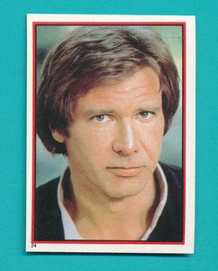 MINT HAN SOLO RETURN JEDI ALBUM STICKER 24 1983 ITALY DARTH VADER BACK STAR WARS