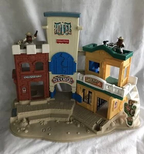 Fisher Price Vintage 1996 Great Adventure Wild Western Town 2 Figuras Sheriff - Imagen 1 de 16