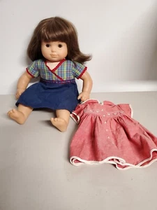 Vestido American Girl Doll Bitty Baby Twin Girl pelo castaño ojos marrones y San Valentín - Imagen 1 de 10