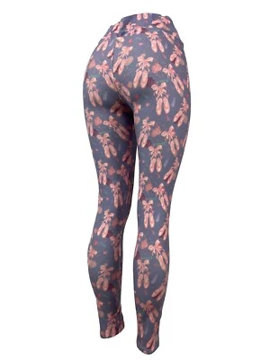Bailarina En Point & Plié Ballet Zapatillas y Flores Leggings Múltiples Tallas Foto 1 de 4