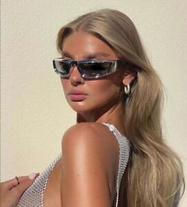 Women Sunglasses Fashion Designer Runway Wrap Around Dupe Shades Luxury Style