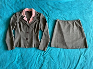 I.N. SAN FRANCISCO ~ 2 Piece Gray Suit ~ Juniors Sz 3 ~ Jacket & Skirt Set - Picture 1 of 5