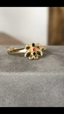 Anillo de dedo del pie esmaltado diseño mariposa 14KYG NUEVO CON ETIQUETAS Foto 1 de 4