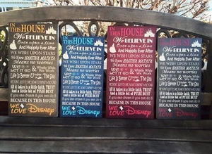 Disney Themed Christmas Gift, House Rules Canvas, Personalized and Magical - Picture 1 of 11