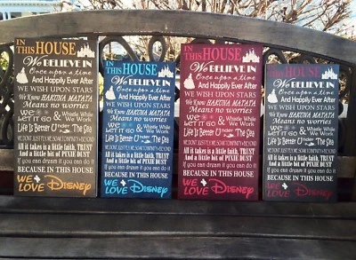 Disney Themed Christmas Gift, House Rules Canvas, Personalized and Magical - Image 1 of 4