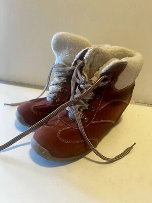 Botas SPORTO Para Mujer Talla 10 Cuero Gamuza Zapatos Forrados de Vellón SUE Con Cordones Foto 1 de 4