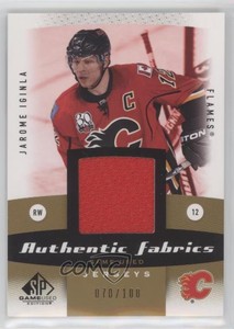2010 SP Game Used Edition Authentic Fabrics Gold /100 Jarome Iginla #AF-JI HOF