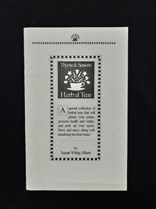 SIGNED Susan Wittig Albert THYME & SEASONS HERBAL TEAS 1995 scarce! - Picture 1 of 4