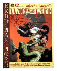 SIGNED 1st/1st! "Robert E. Howard's Worms of the Earth" 2000 SC Graphic Novel - Picture 1 of 5