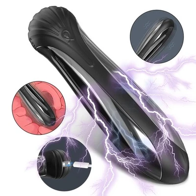 Consolador eléctrico anal tapón trasero vibrador masajeador de próstata hombres mujeres juguete sexual Foto 1 de 4