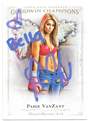 Paige '12 GAUGE' VanZant Signed MMA/ UFC/ POWER SLAP Autographed Card - Image 1 of 3