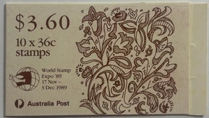 World Stamp Expo 1989 overprint on B161 10x36c Christmas postage stamps booklet - Picture 1 of 3