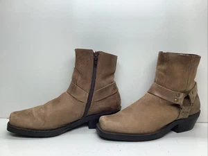 BOTAS MARRONES HOMBRE ARNÉS MOTO PUNTERA CUADRADA TALLA 10 M - Imagen 1 de 9